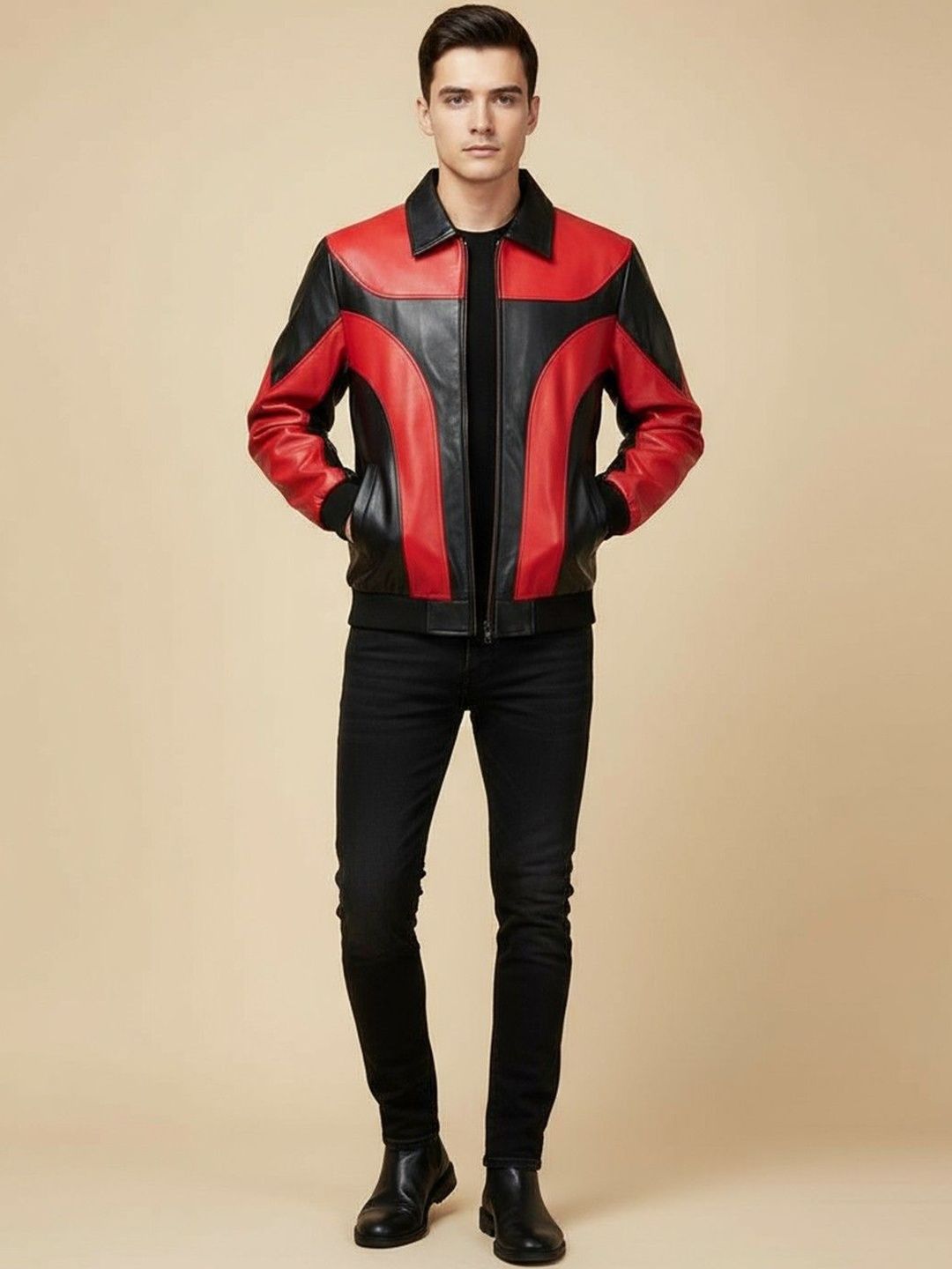 Mast & Harbour Men Colourblocked Biker Jacket