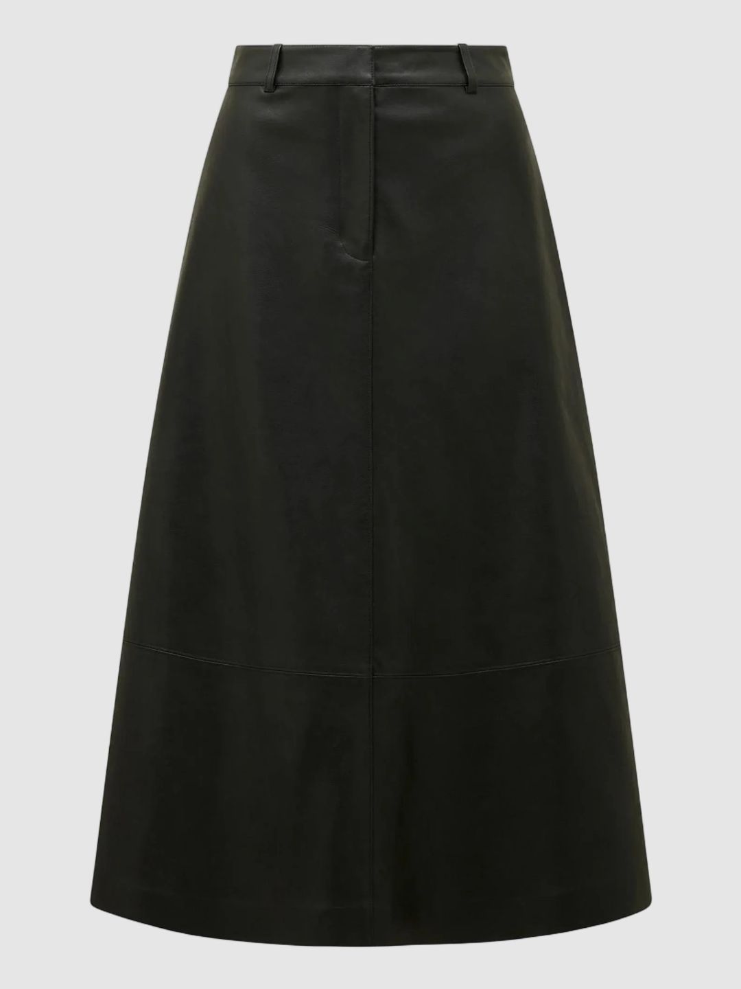 Solid Straight A-Line Midi Skirts