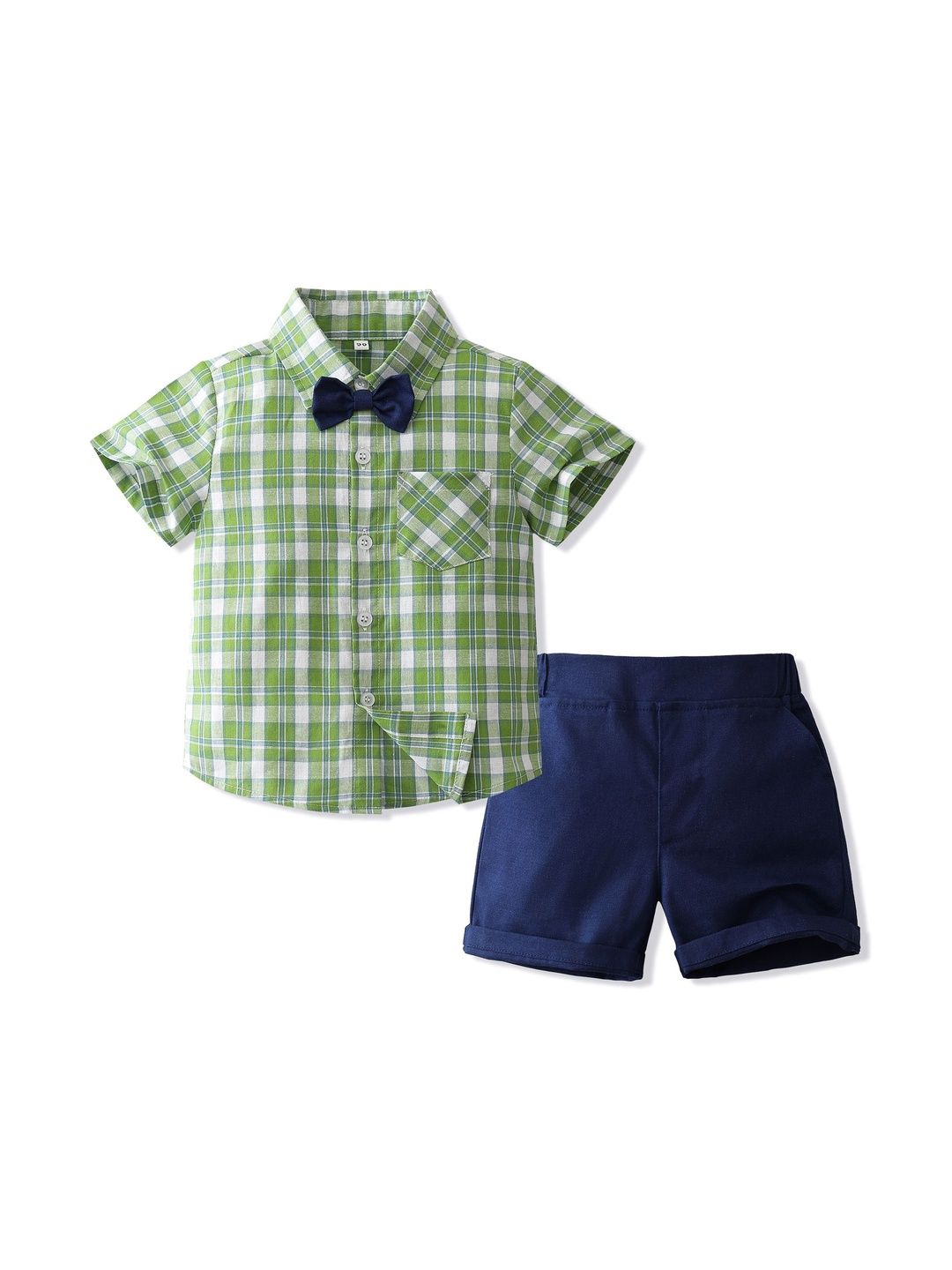 StyleCast x Revolte Boys Checked Shirt with Shorts