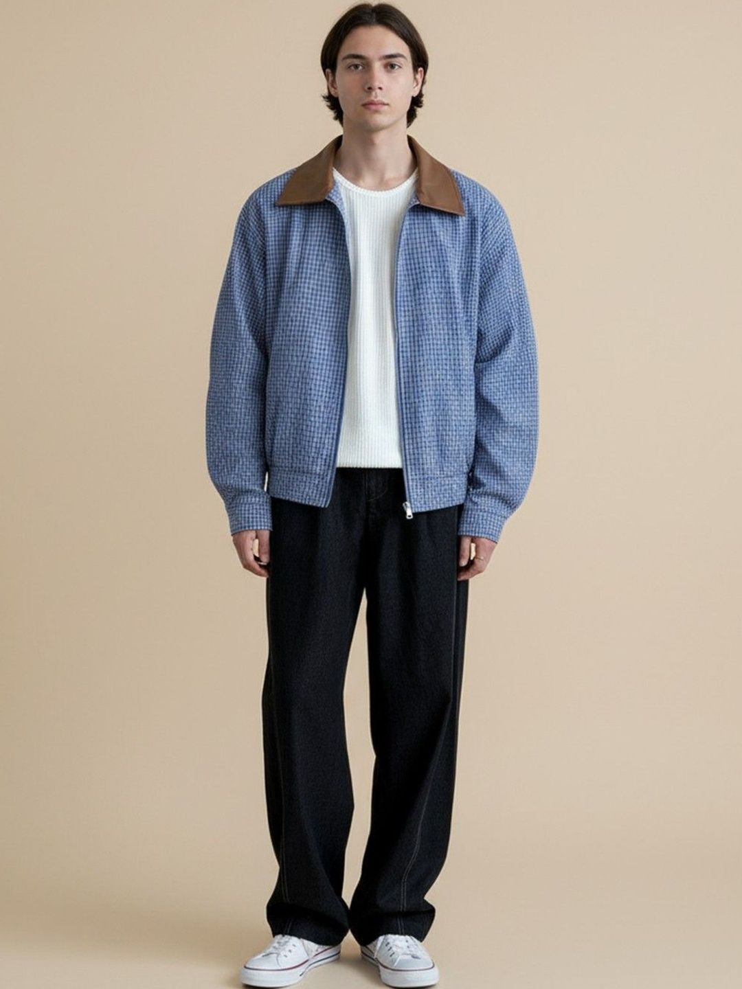 Mast & Harbour Men Checked Open Front Jacket