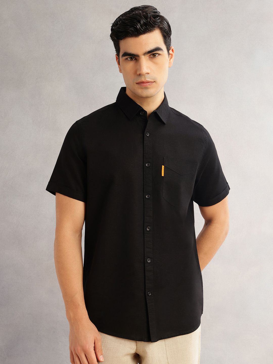 Thomas Scott Men Premium Cotton Linen Casual Shirt