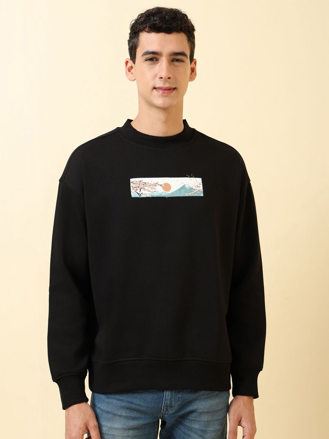 Allen Solly Men Embroidered Sweatshirt