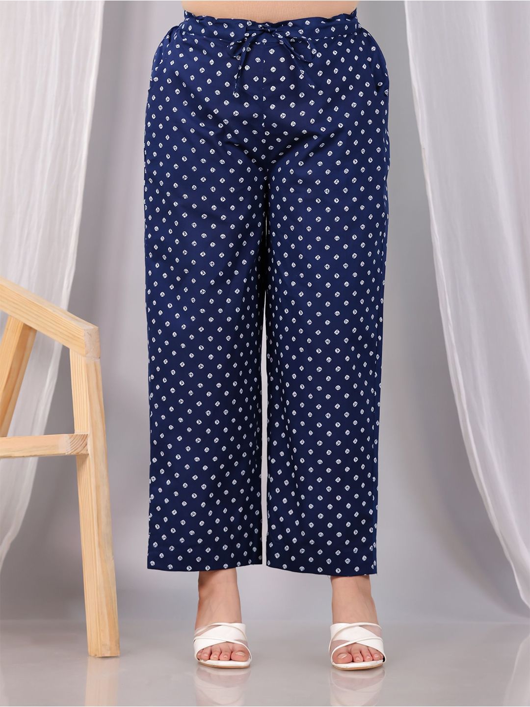 Aramya Women Polka Dot  Printed Ethnic Palazzos