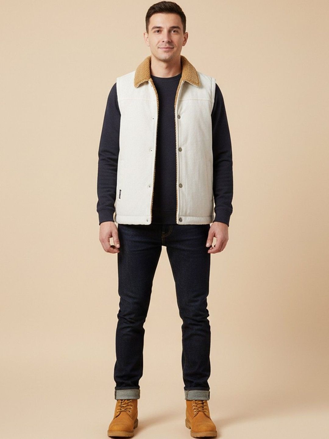 Mast & Harbour Men Geometric Padded Jacket
