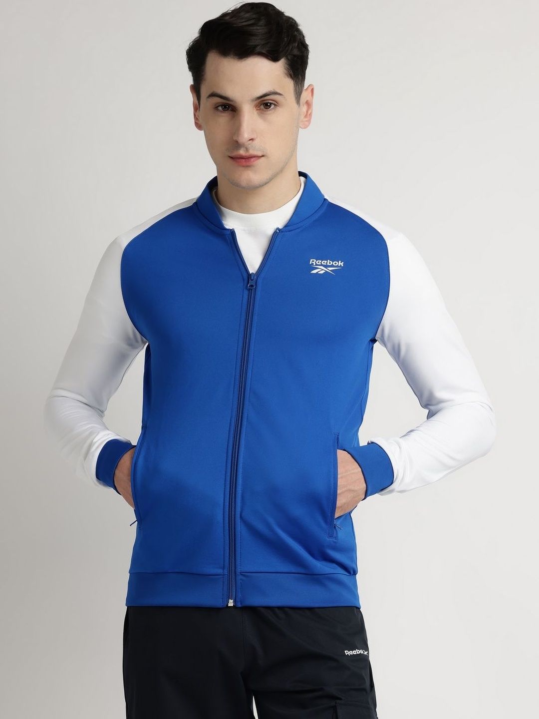 Reebok Men Colourblocked Bomber Jacket
