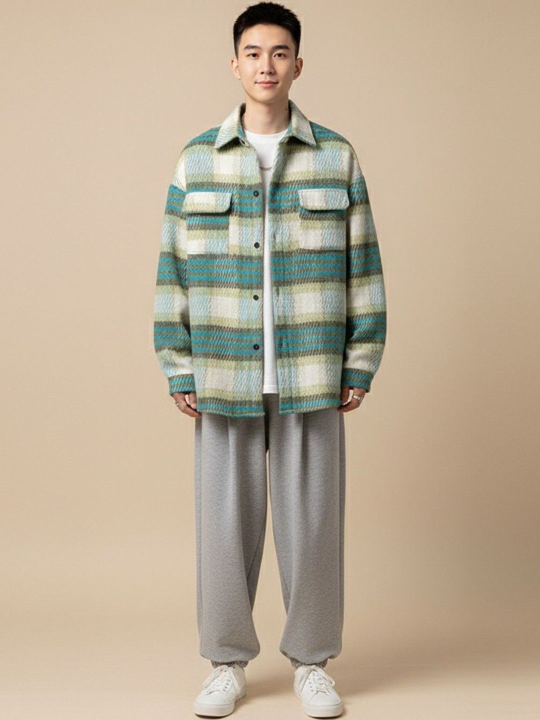 Mast & Harbour Men Checked Open Front Jacket