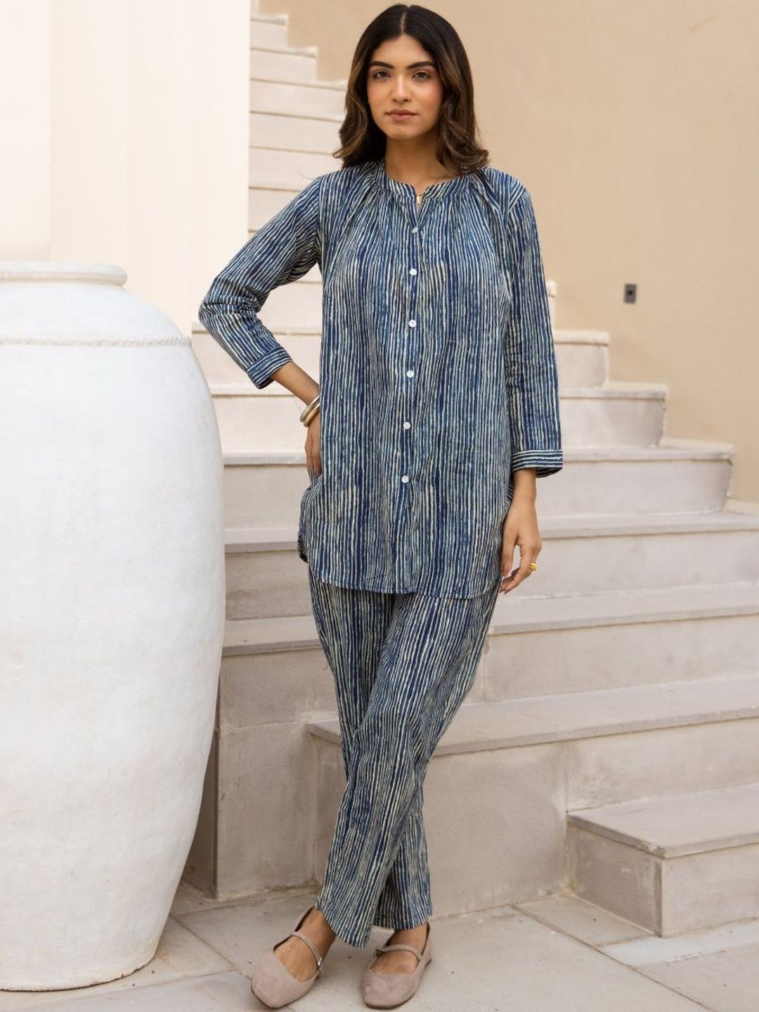 HERE&NOW Striped Tunic With Trouser