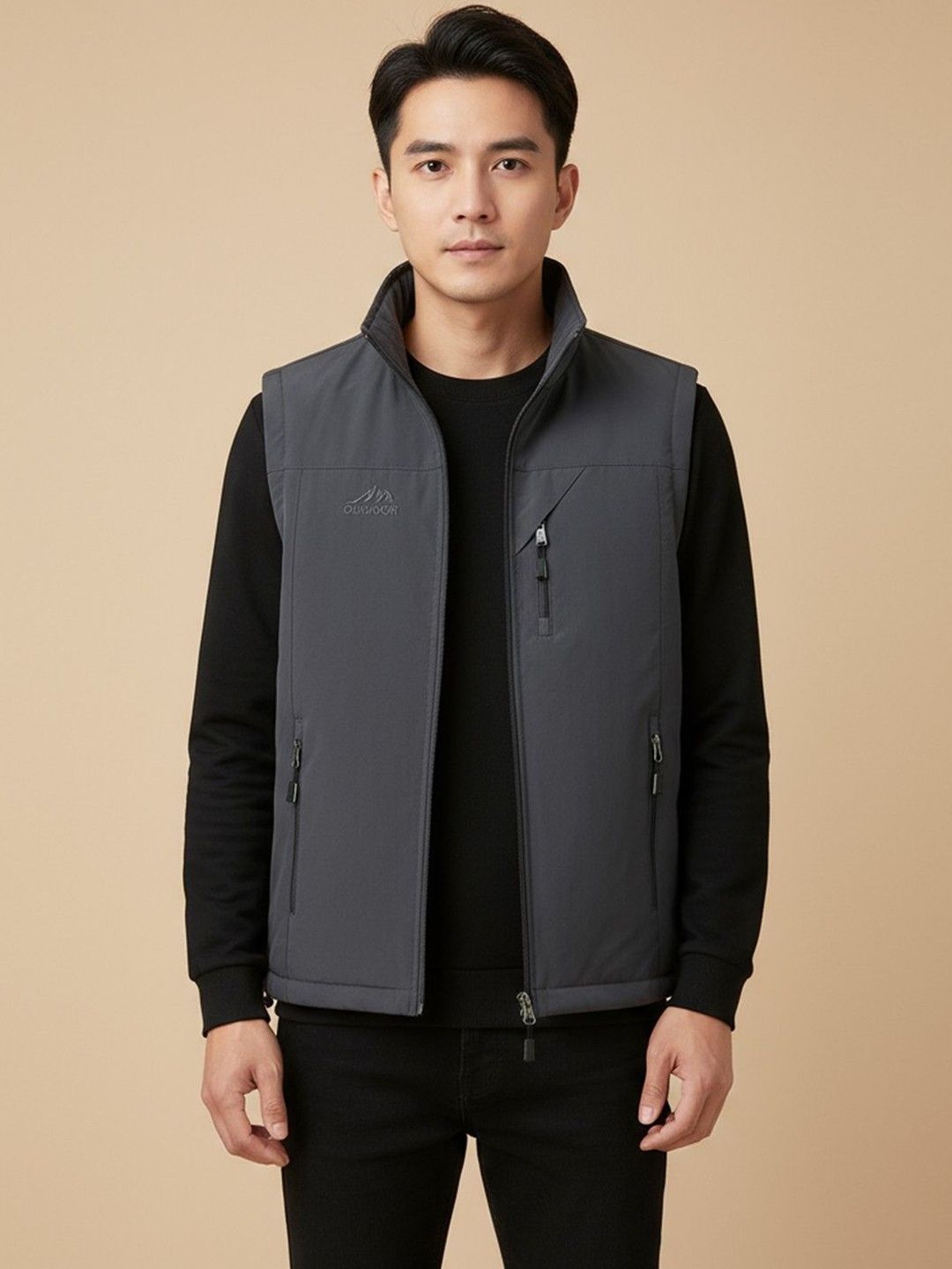 Mast & Harbour Stand Collar Tailored Jacket