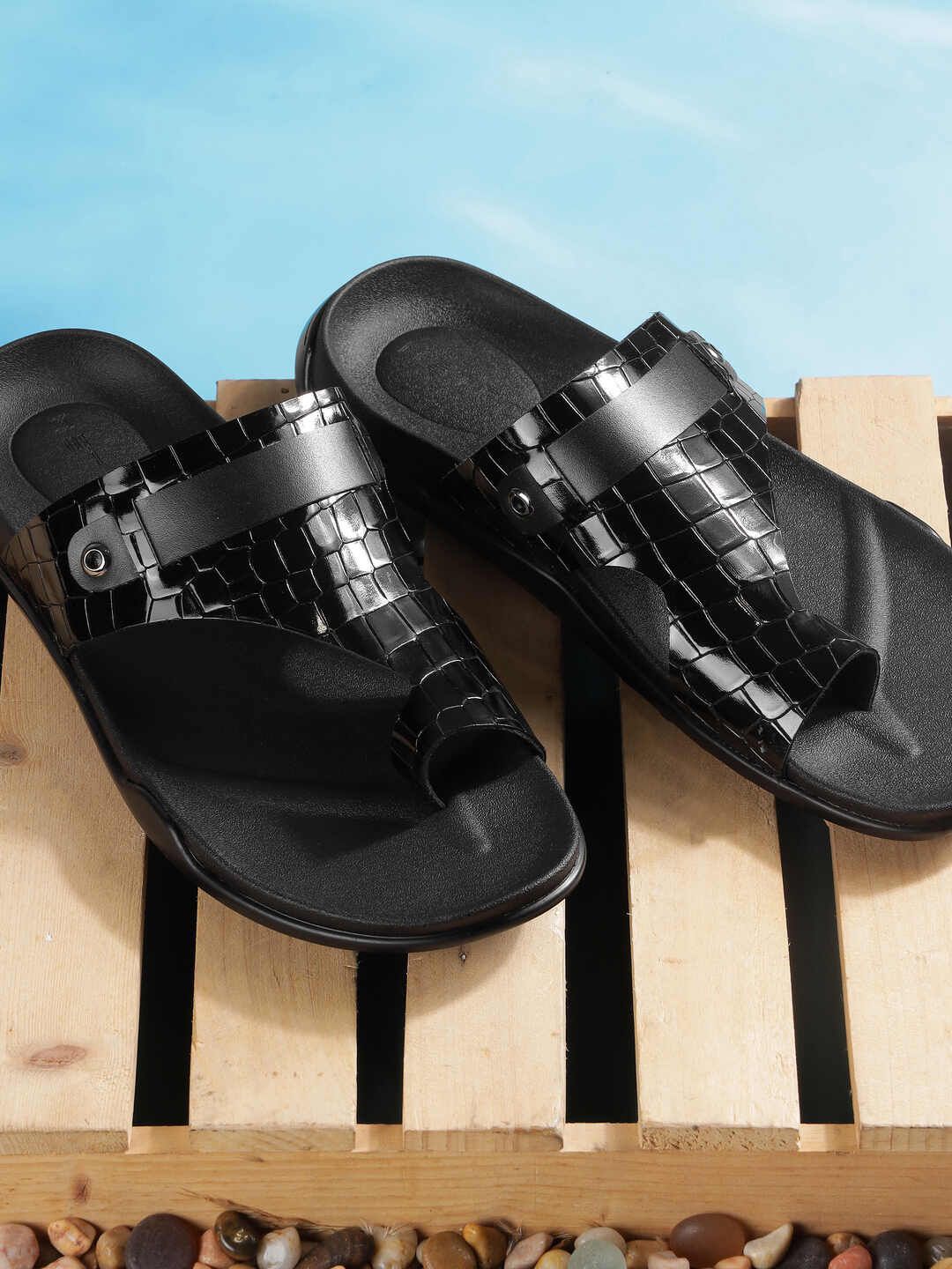 Metro Men Rubber Thong Flip-Flops