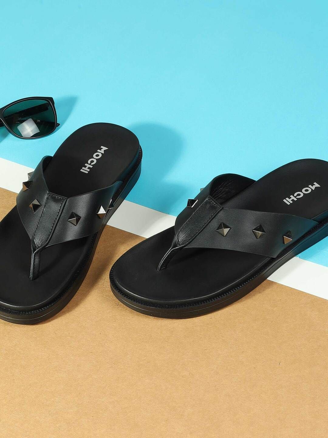 Mochi Men Embellished Rubber Thong Flip-Flops