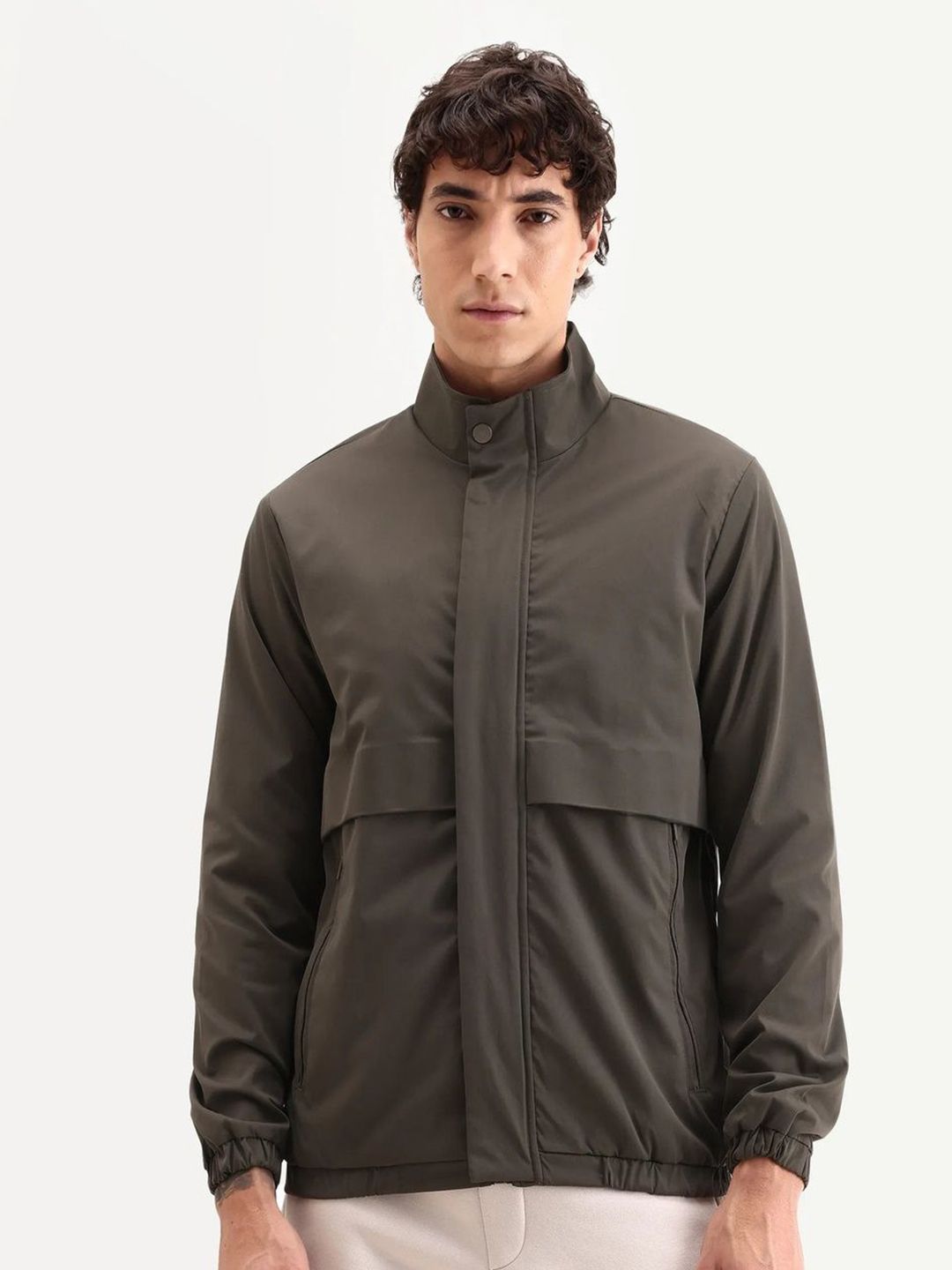RARE RABBIT Men Padded Jacket with Patchwork