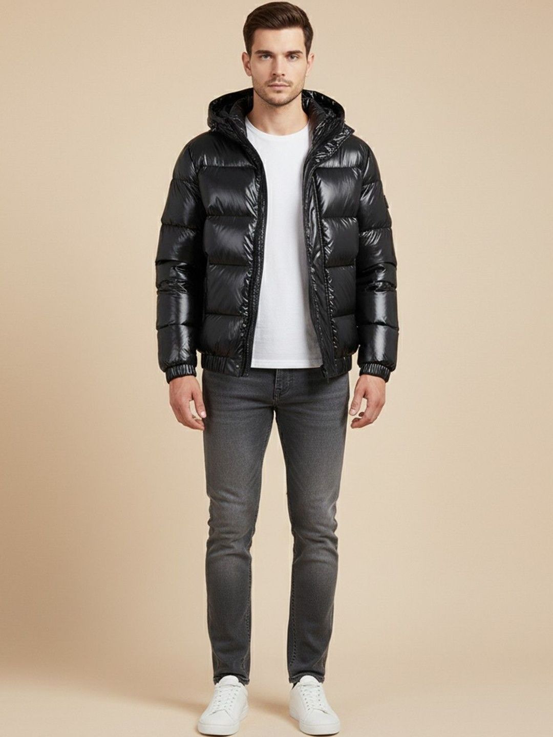 Mast & Harbour Hooded Camouflage Puffer Jacket