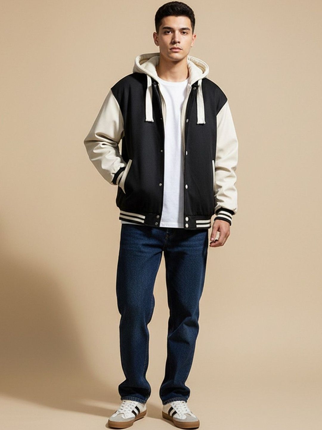 Mast & Harbour Colourblocked Hooded Puffer Jacket