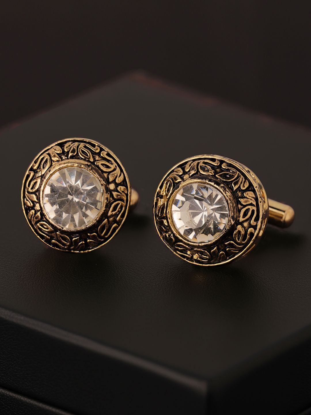 Voylla Statement Regal Round Cufflinks