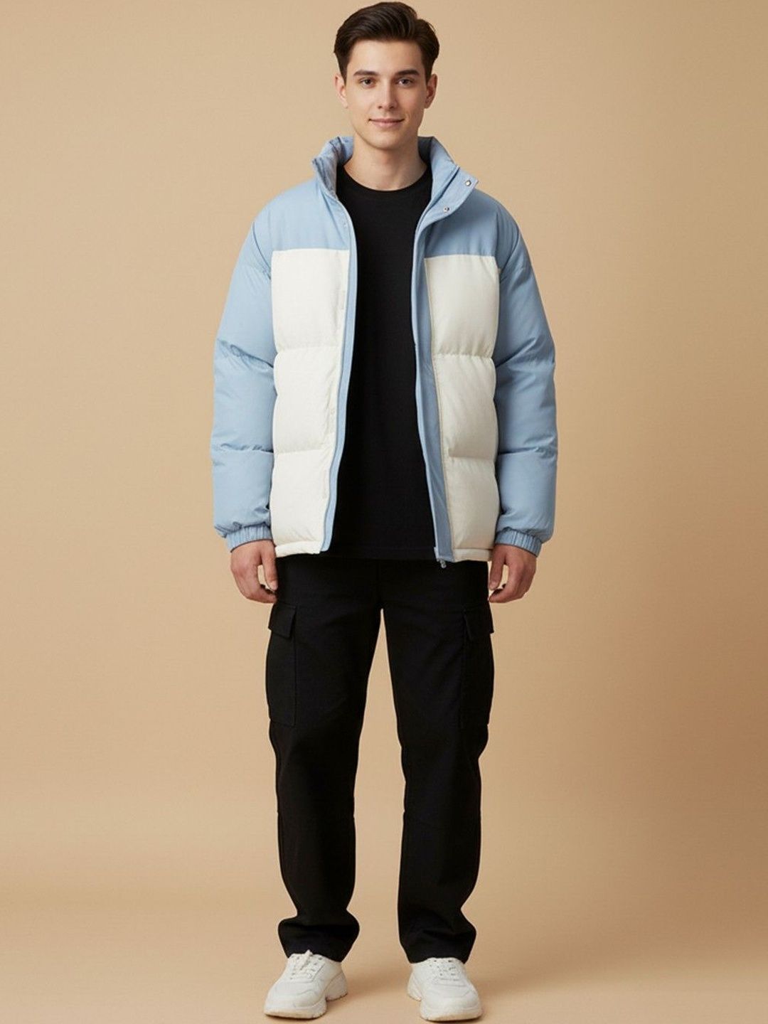 Mast & Harbour Men Colourblocked Puffer Jacket