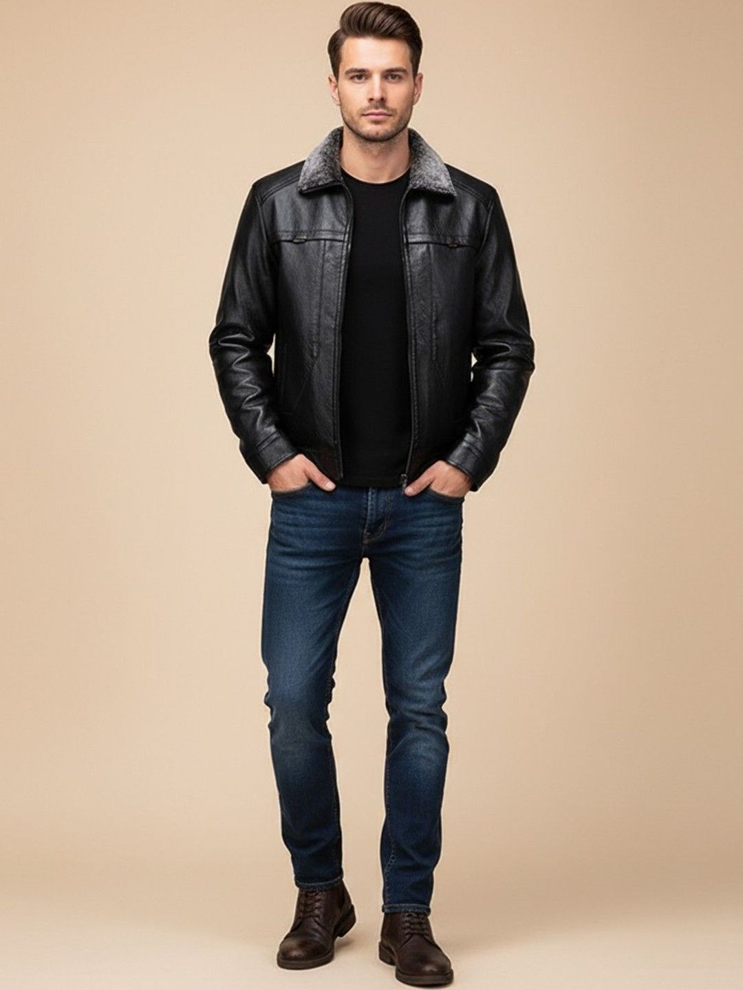 Mast & Harbour Men Biker Jacket
