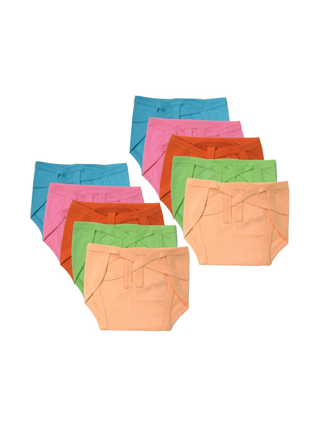 DON CARE Kids Pack Of 10 Reusable Cotton Nappy