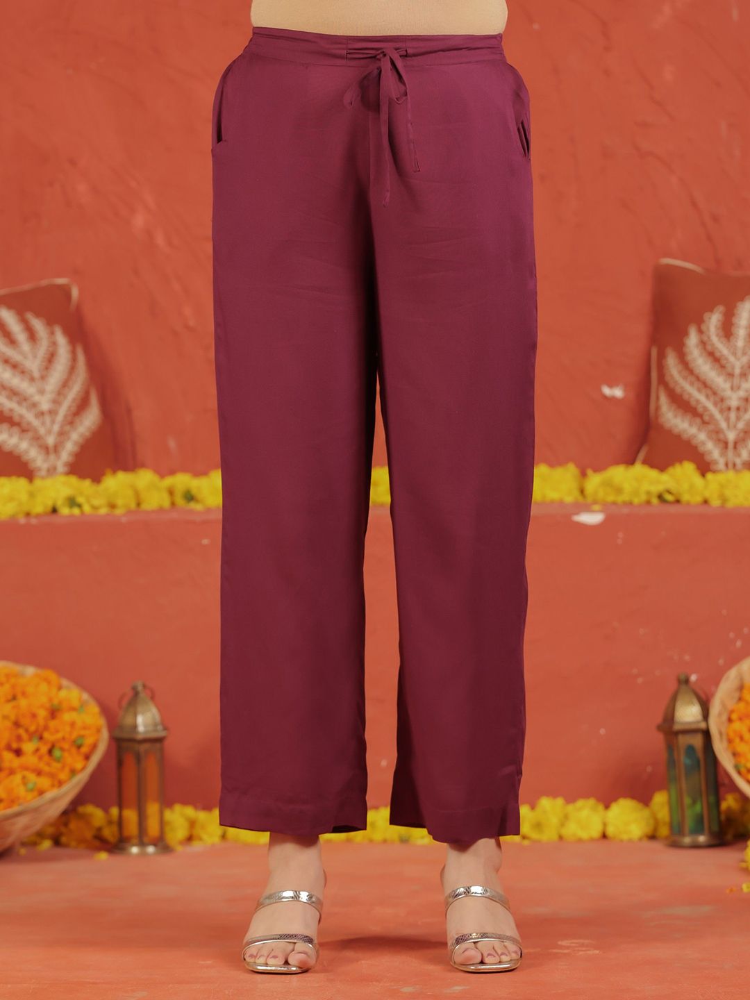 Aramya Women Straight Ethnic Palazzos
