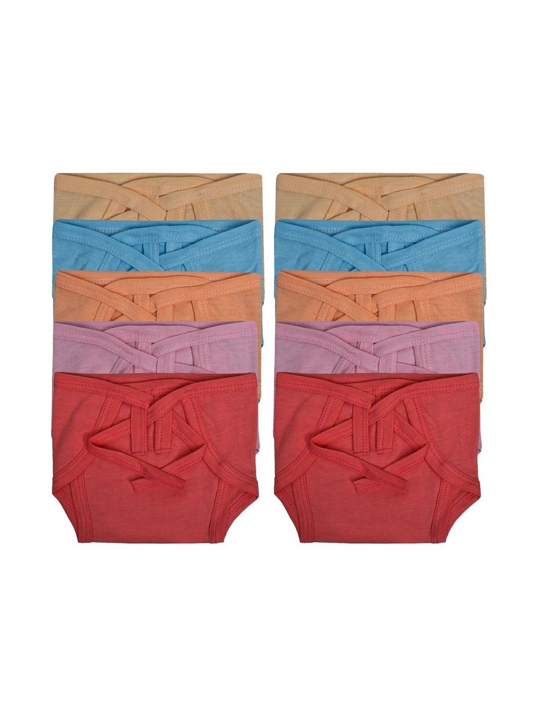 DON CARE Kids Pack Of 10 Reusable Cotton Nappy