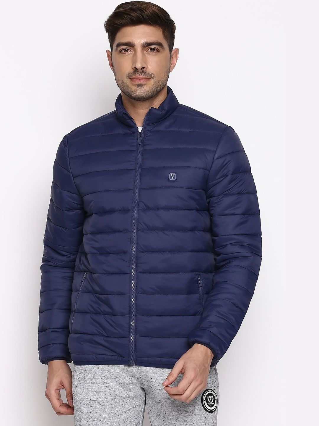 Van Heusen Innerwear Men Geometric Open Front Jacket