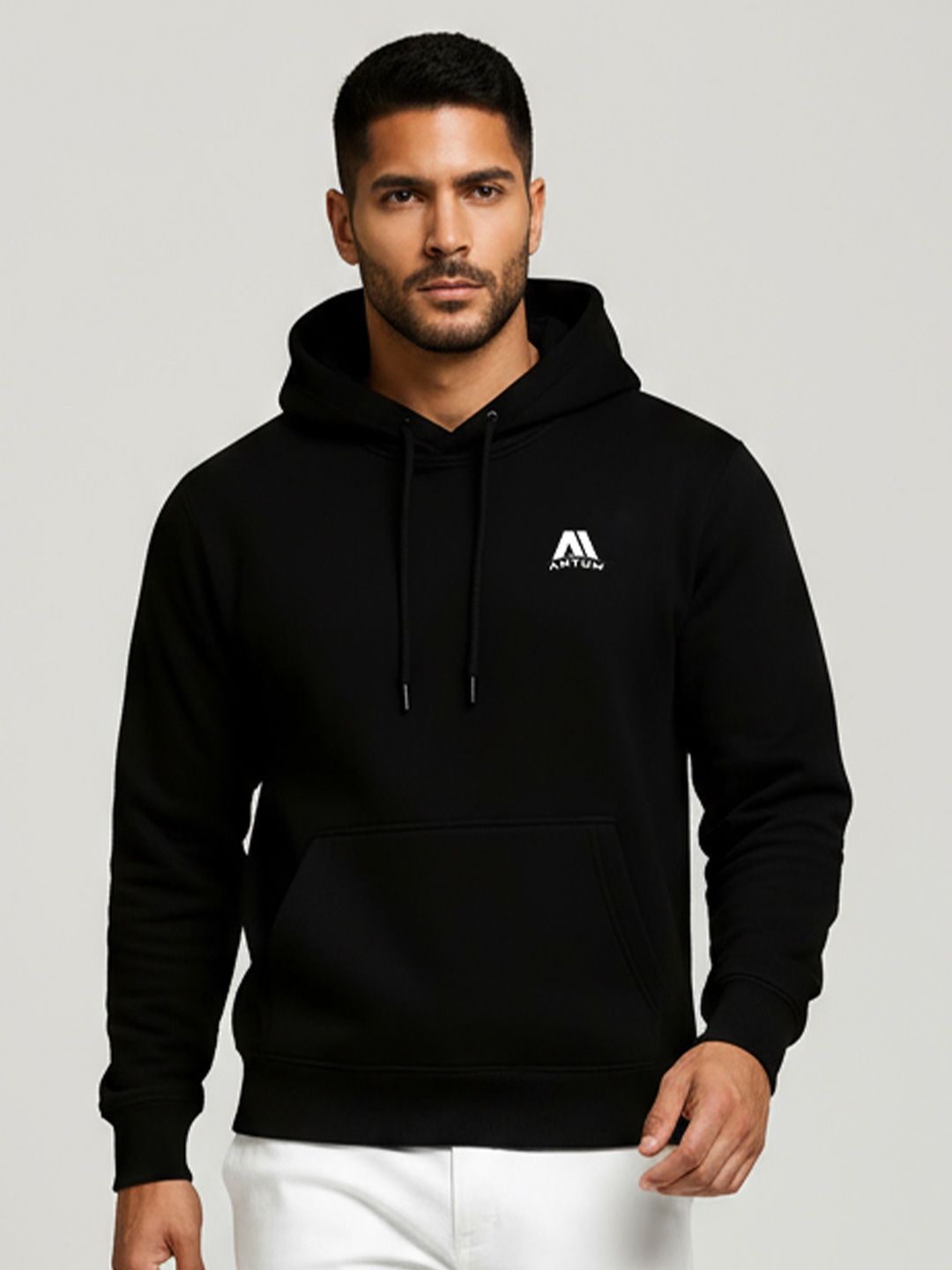 ANTUM Men Brand Logo Knitted Jacket