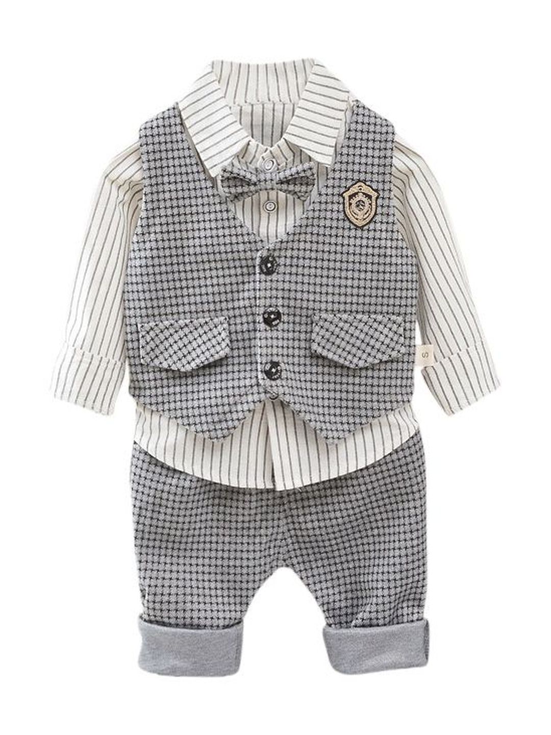 StyleCast x Revolte Boys Striped Shirt Collar Shirt With Trousers