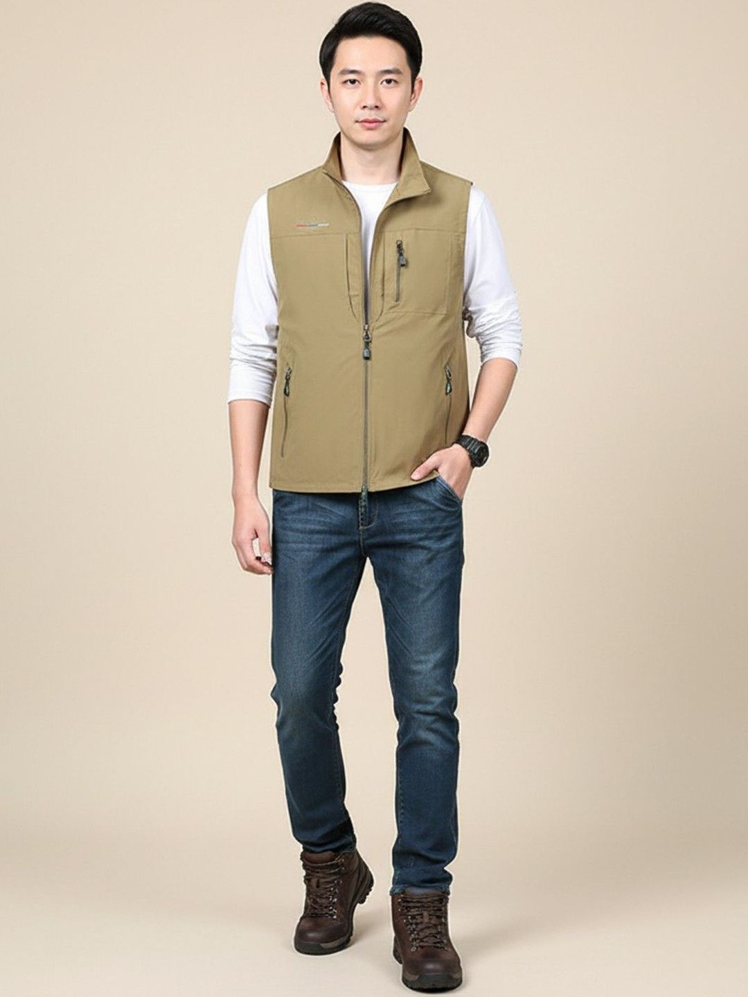 Mast & Harbour Camouflage Stand Collar Quilted Jacket