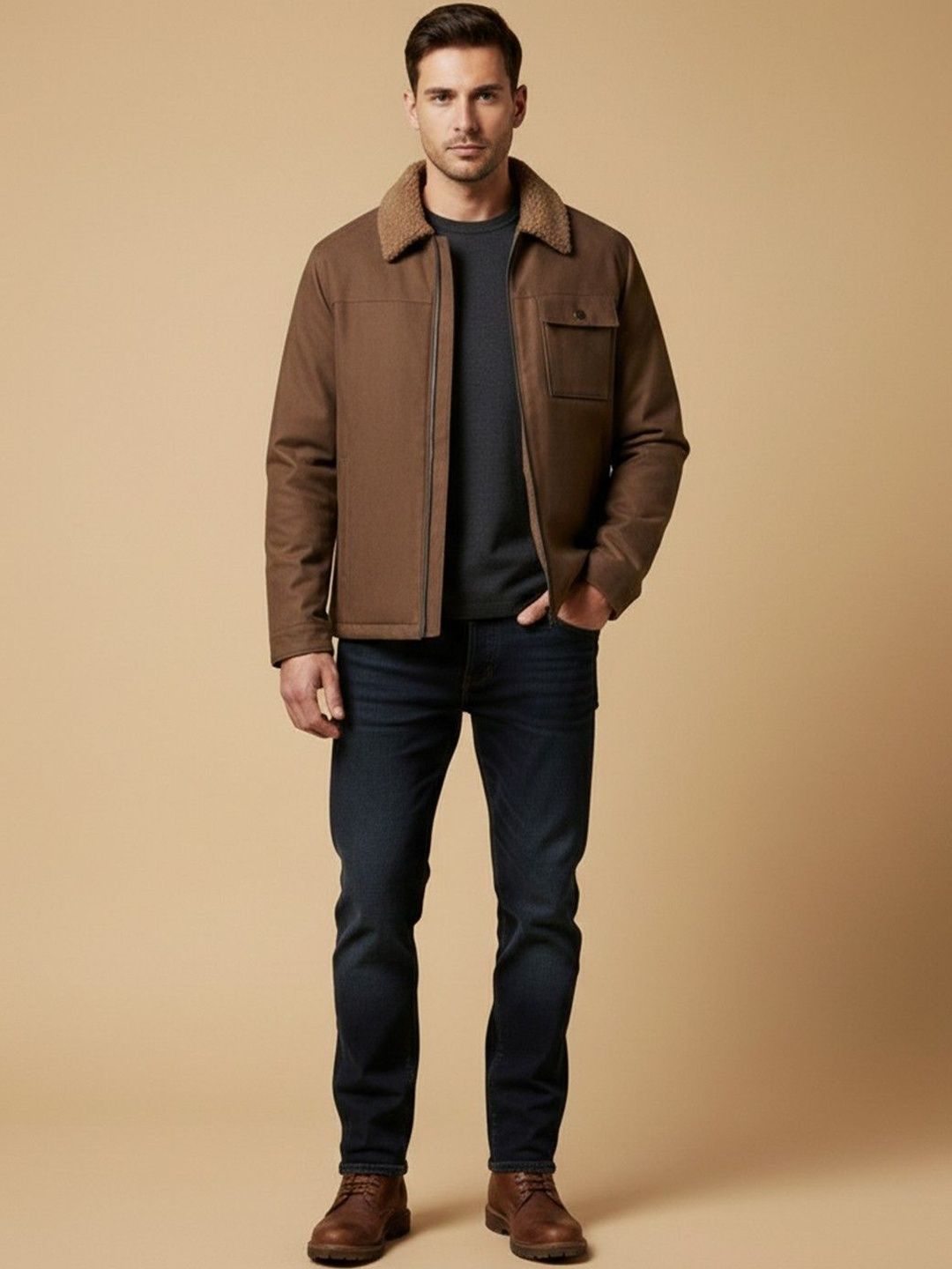 Mast & Harbour Spread Collar Tailored Jacket