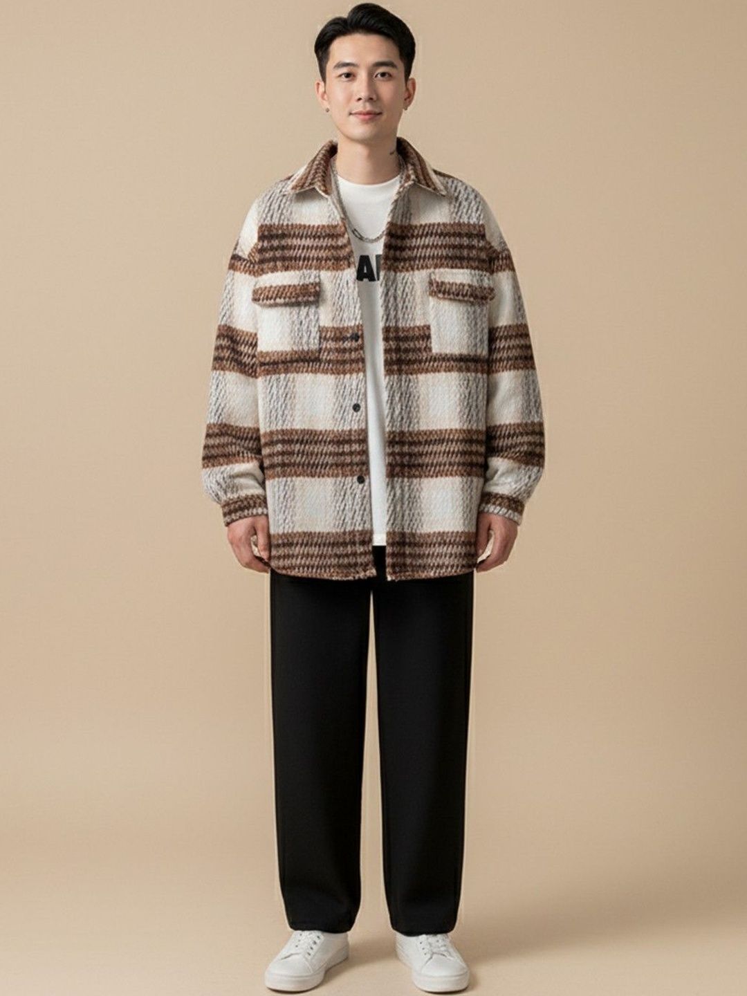 Mast & Harbour Men Checked Open Front Jacket