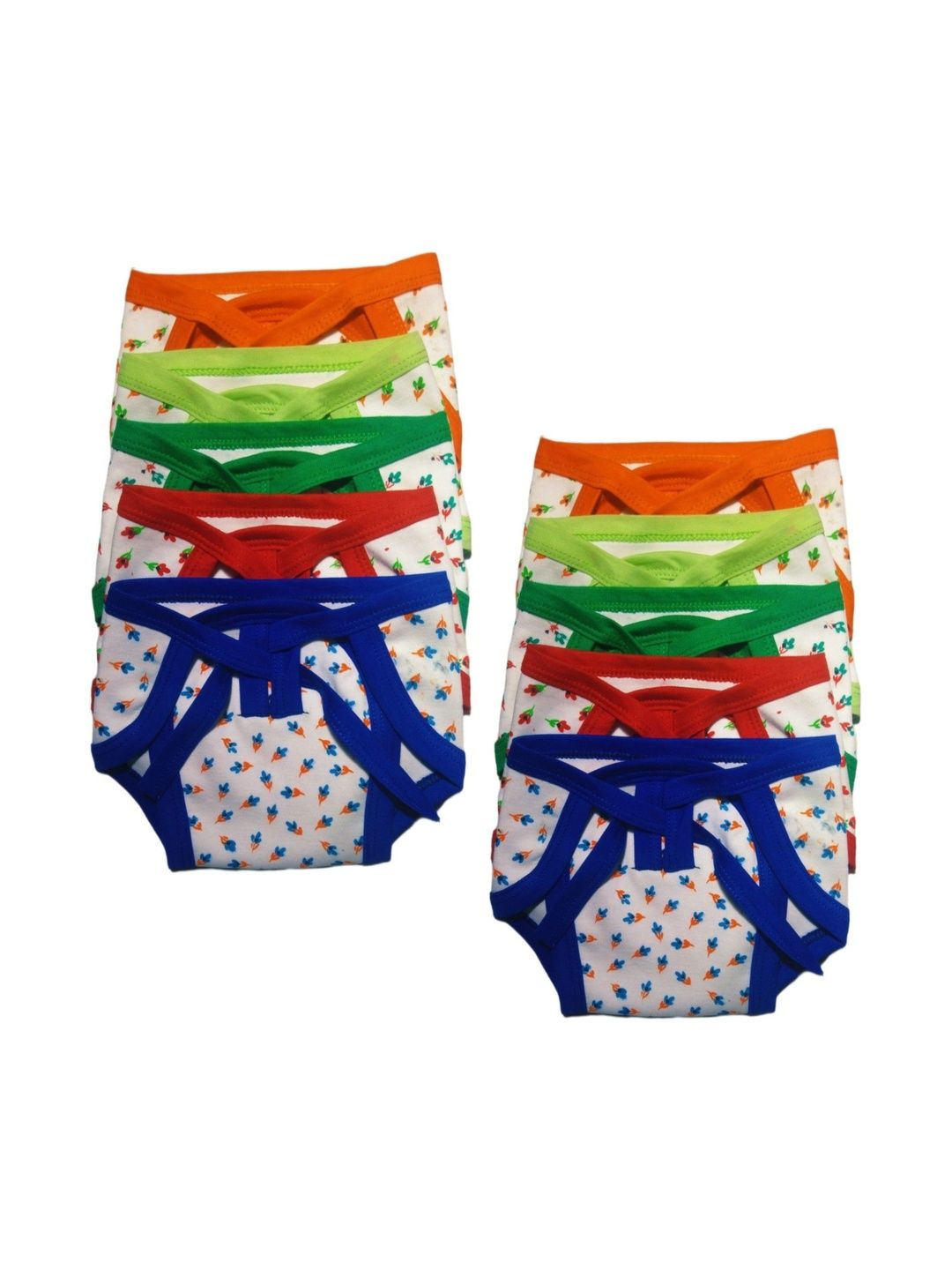DON CARE Kids Pack Of 10 Printed Reusable Cotton Nappy