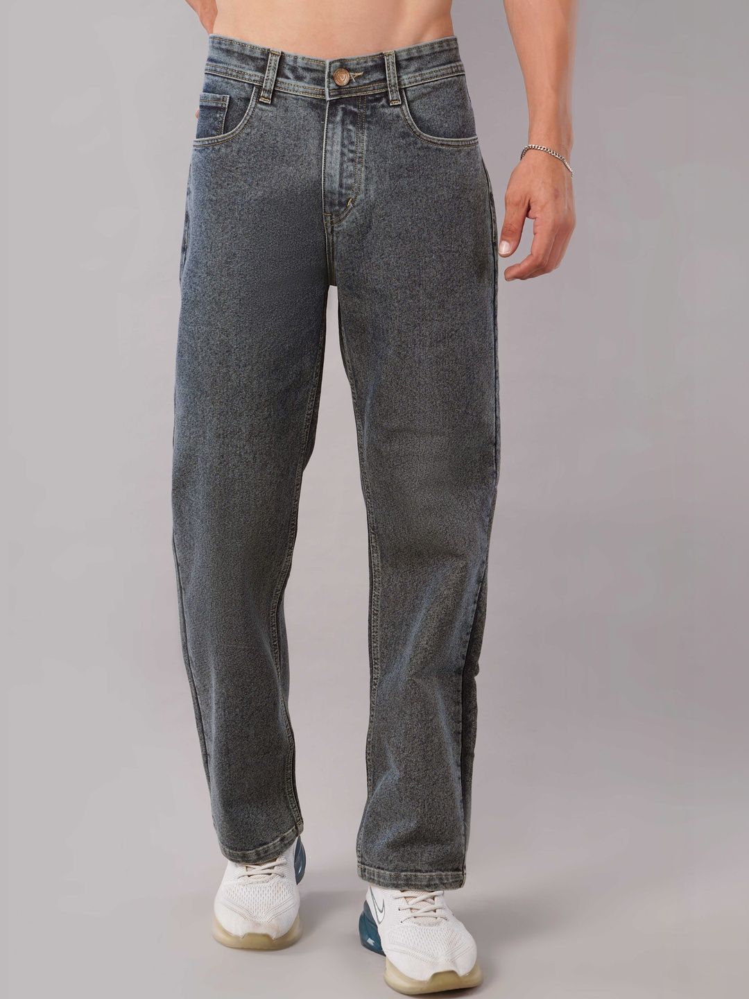 NIVASU Men Mid-Rise Light Fade Cotton Stretchable Denim Jean