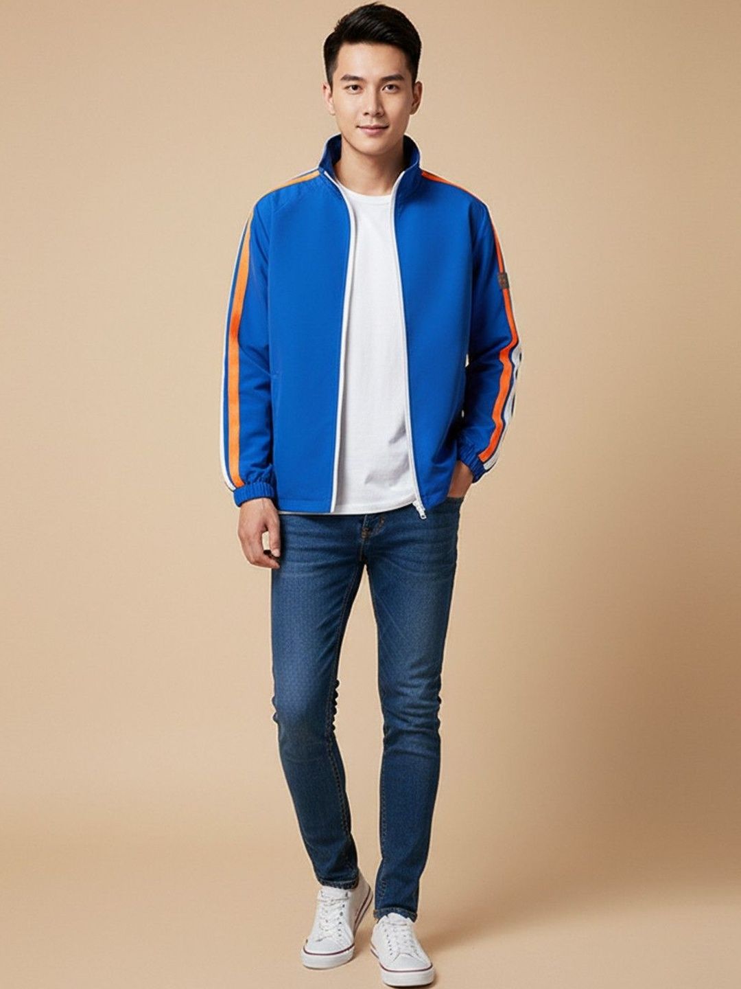Mast & Harbour Men Striped Sporty Jacket