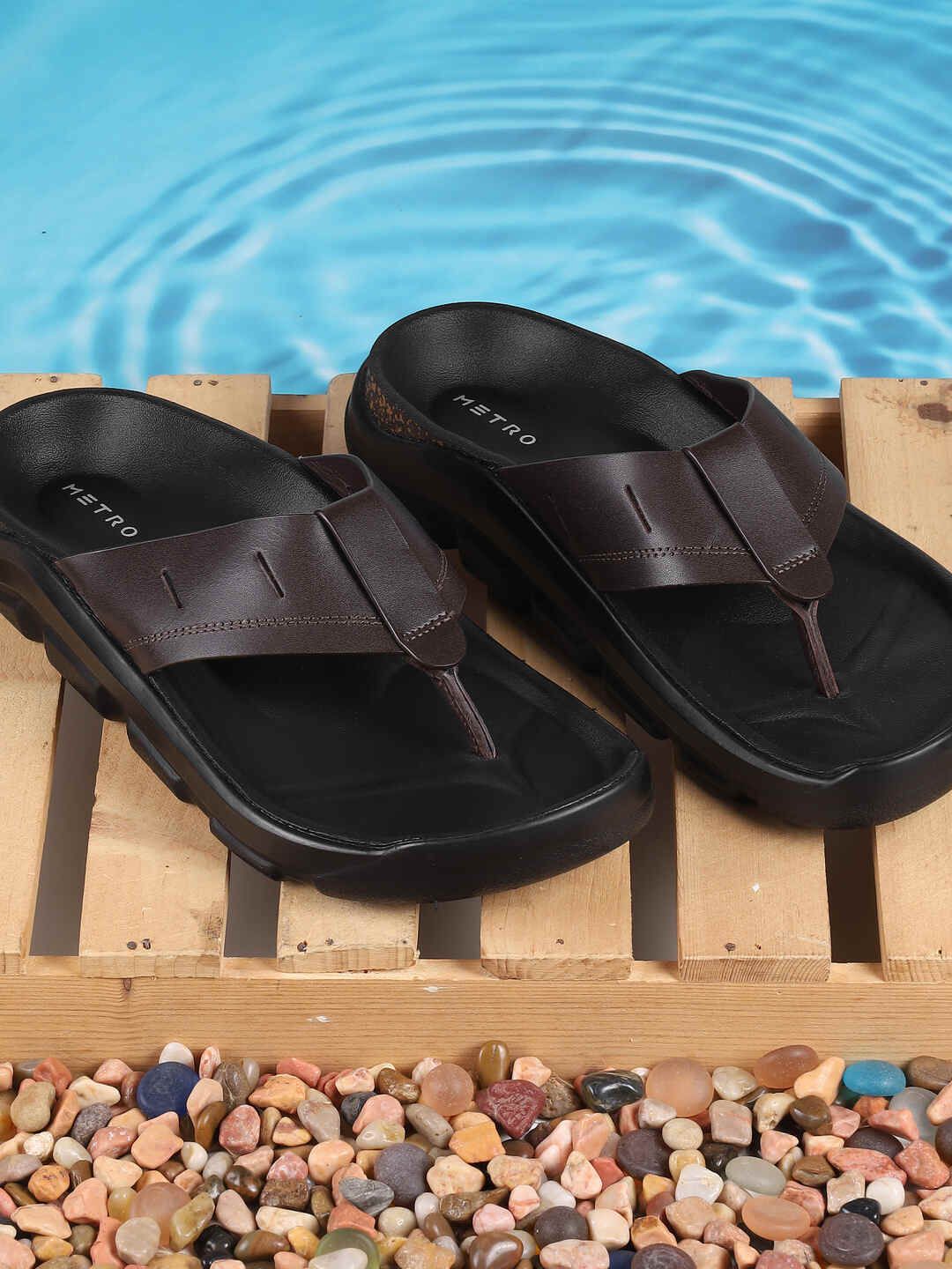 Metro Men Rubber Thong Flip-Flops