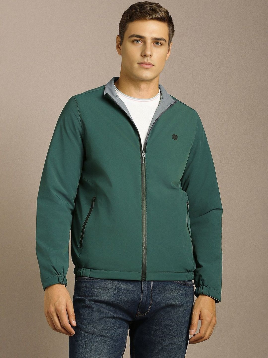 Louis Philippe Men Open Front Jacket