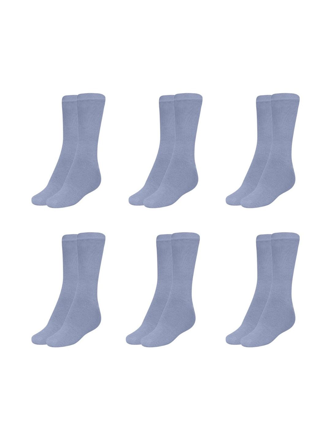 MUKHAKSH Men Pack Of 6 Pure Cotton Calf-Length Socks