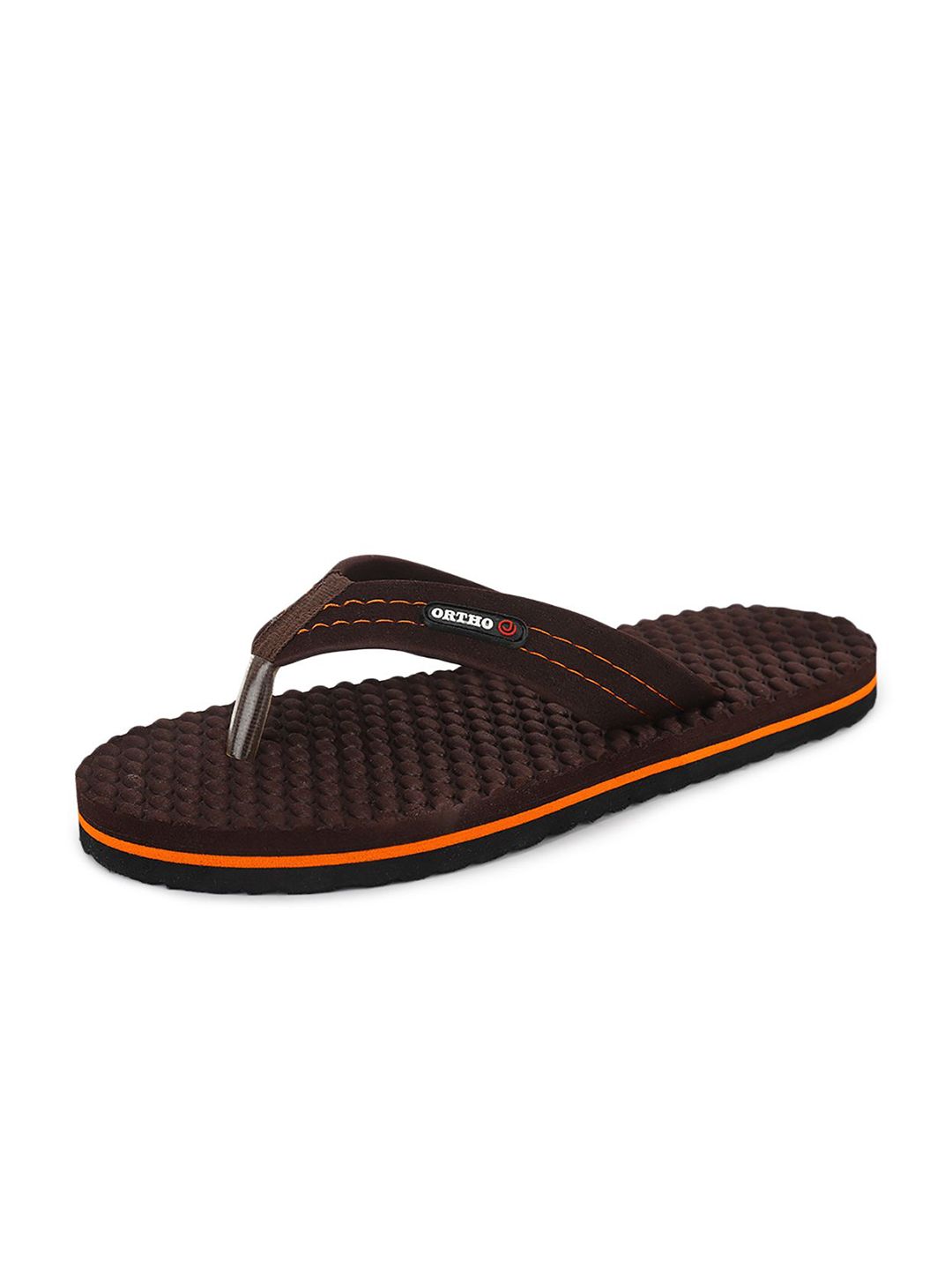 ORTHO JOY Men Solid Rubber Thong Flip-Flops