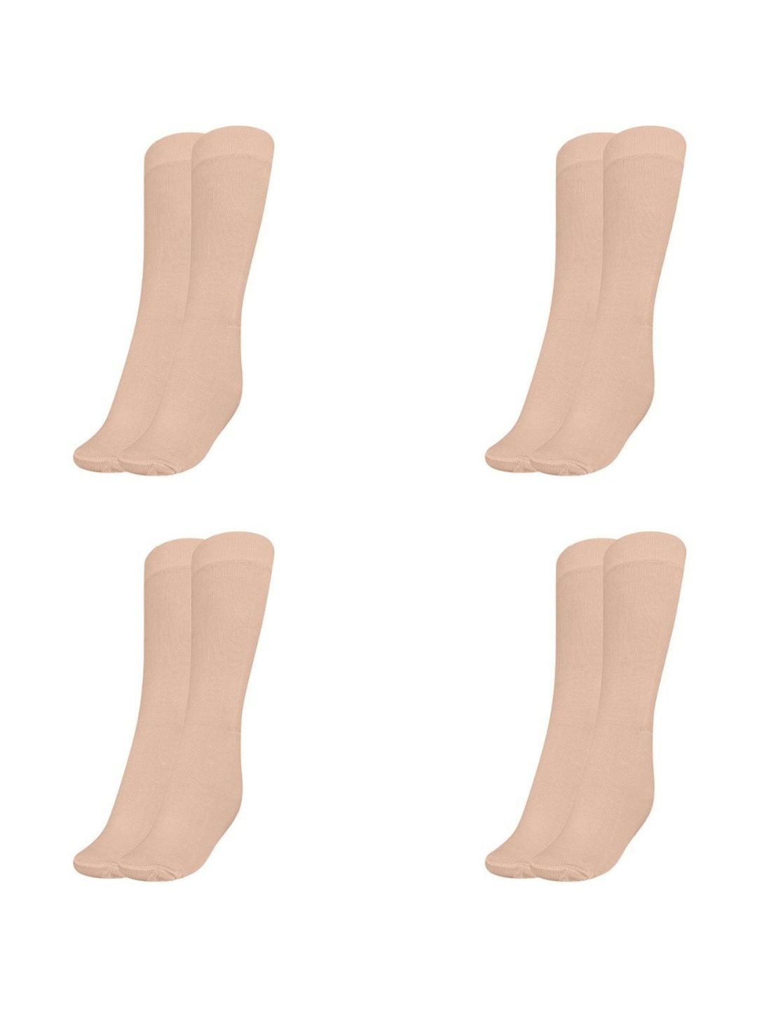 MUKHAKSH Men Pack Of 4 Cotton Calf-Length Socks
