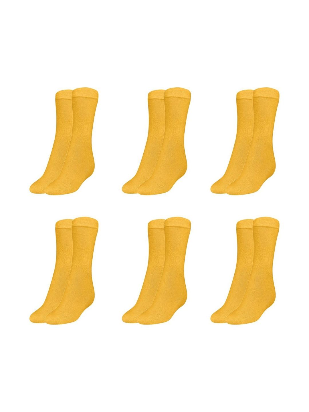 MUKHAKSH Pack Of 6 Men Pure Cotton Calf-Length Socks