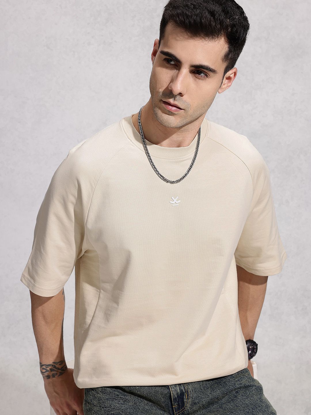 WROGN Pure Cotton Oversized T-shirt