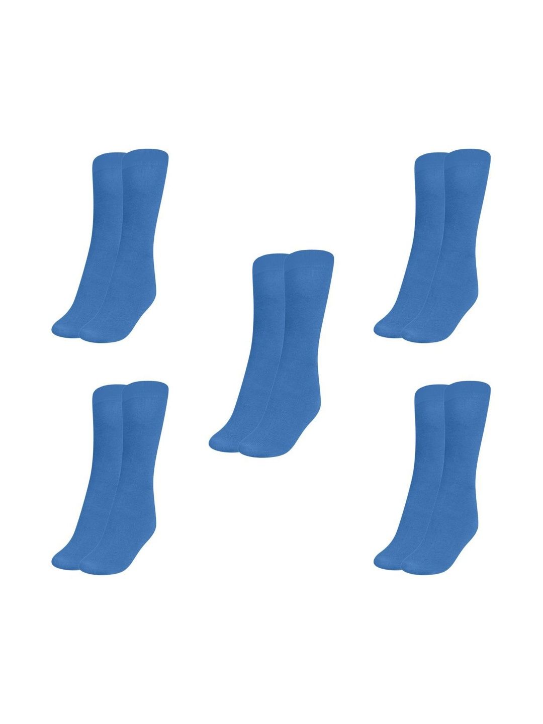 MUKHAKSH Men Set Of 5 Pure Cotton Calf-Length Socks