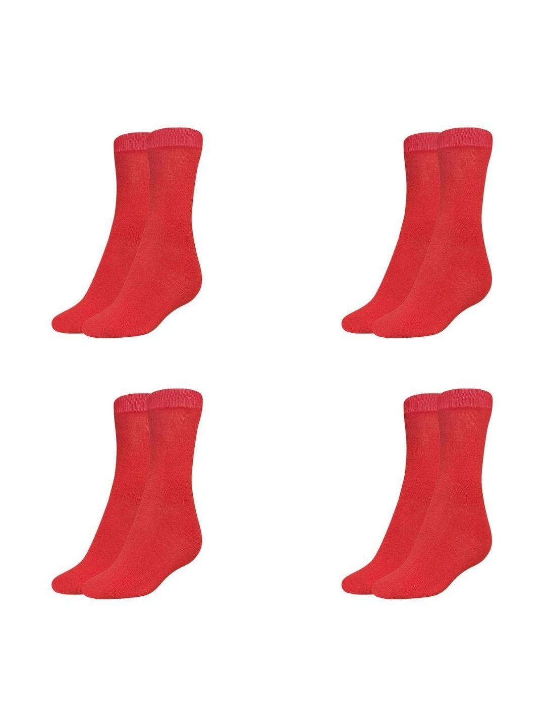 MUKHAKSH Men Pack Of 4 Cotton Calf-Length Socks