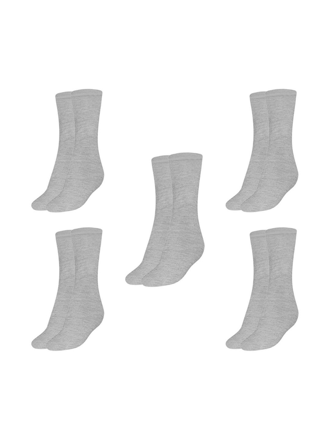MUKHAKSH Pack Of 5 Men Cotton Calf-Length Socks