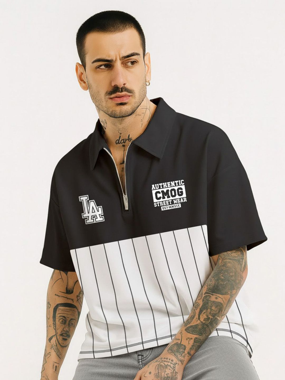 Buy Crazymonk Zoro X King Of Hell Printed Drop-Shoulder Sleeves