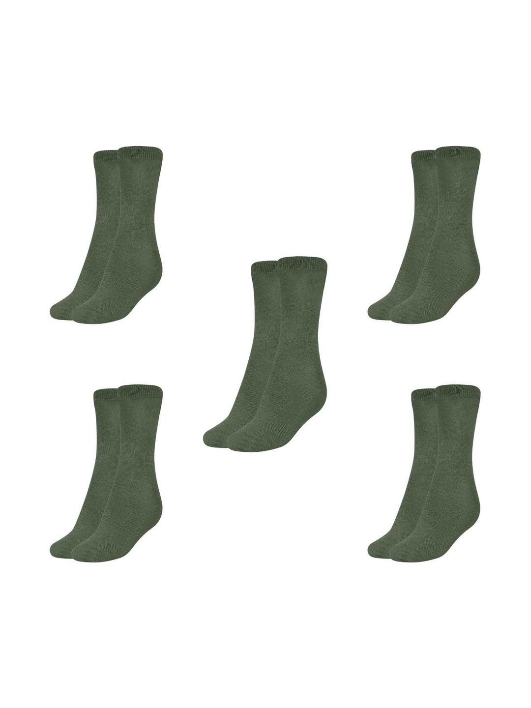 MUKHAKSH Men Pack Of 5 Pure Cotton Calf-Length Socks