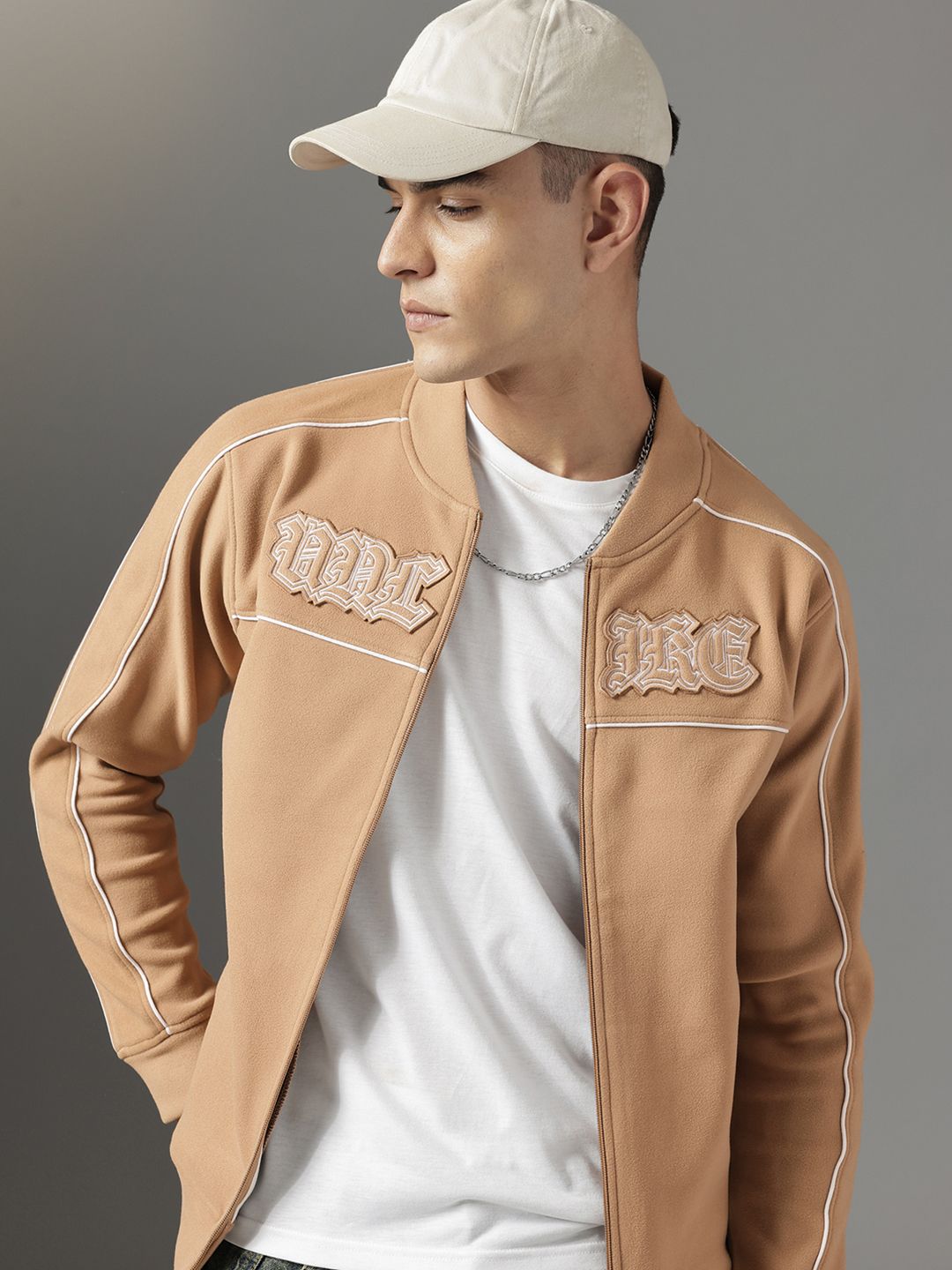 FCUK Typography Patchwork Tailored Jacket
