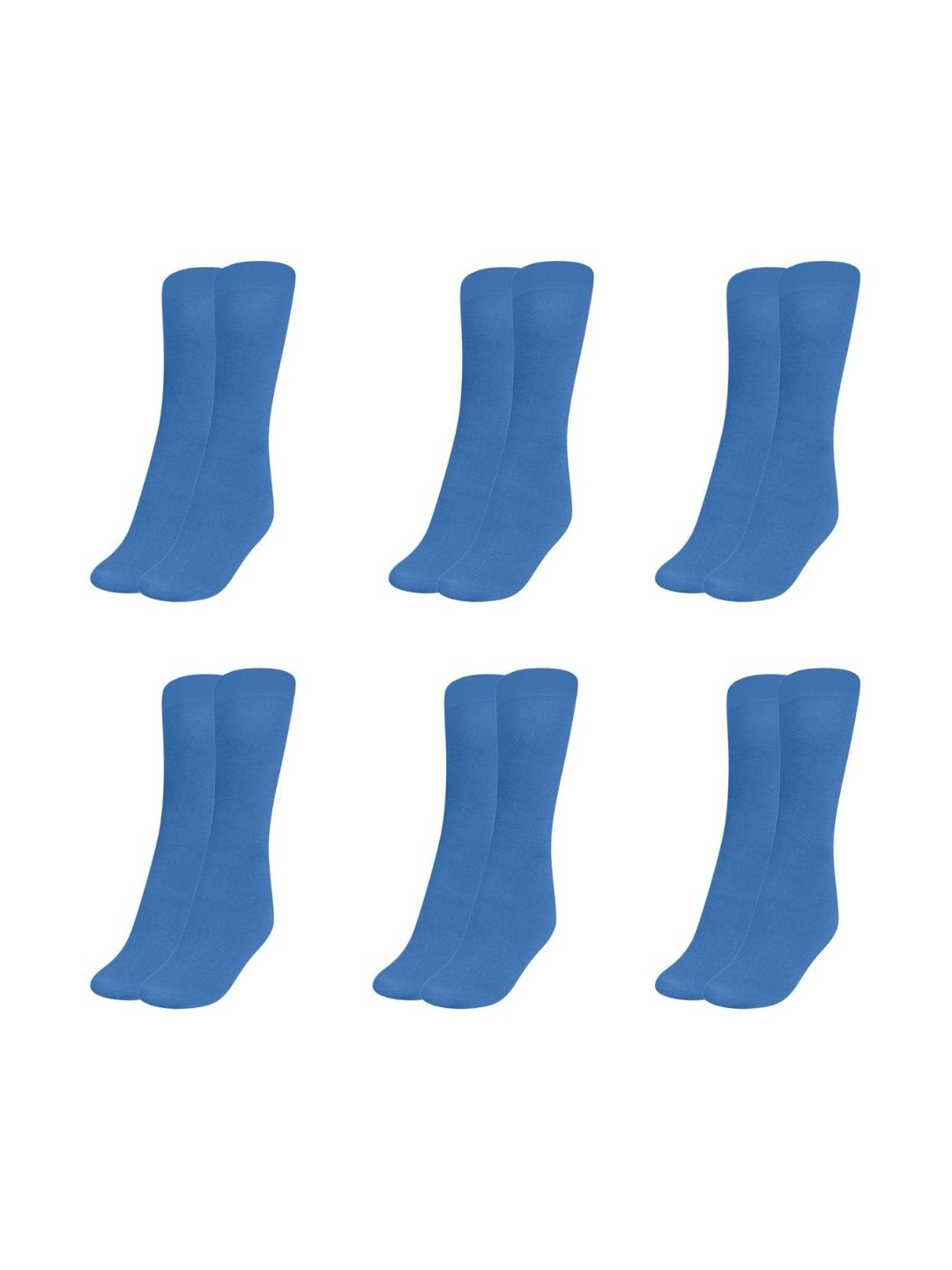 MUKHAKSH Men Pack Of 6 Pure Cotton Calf-Length Socks