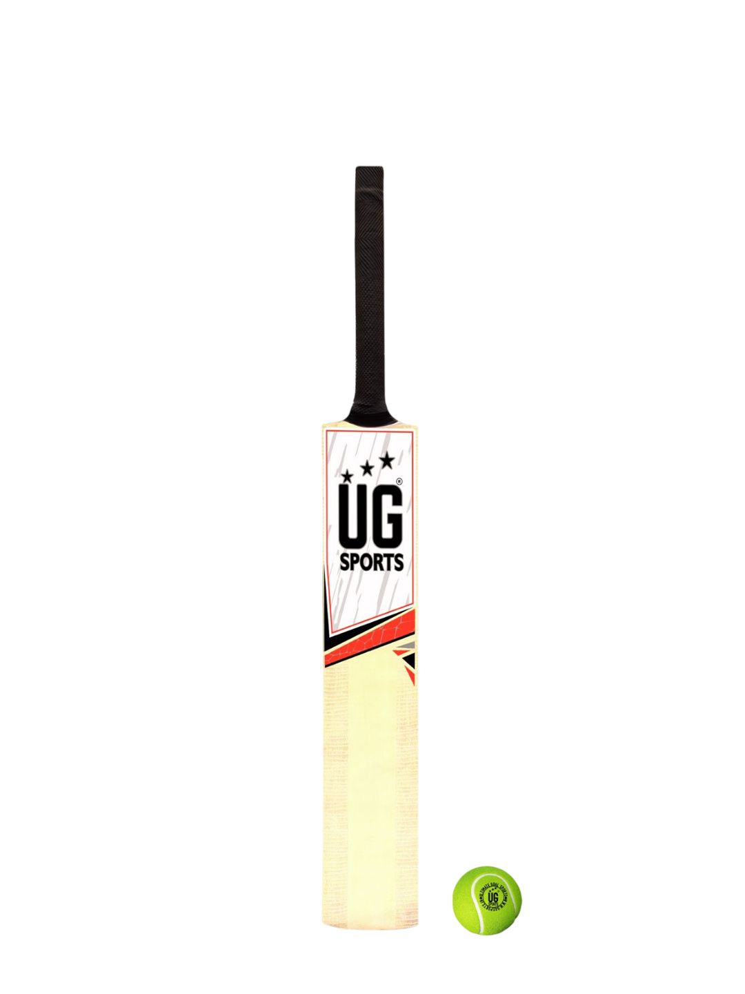 UG SPORTS UG SPORTS Men Full Size Wooded Poplar Willow Cricket Bat with Cover & Tennis Ball