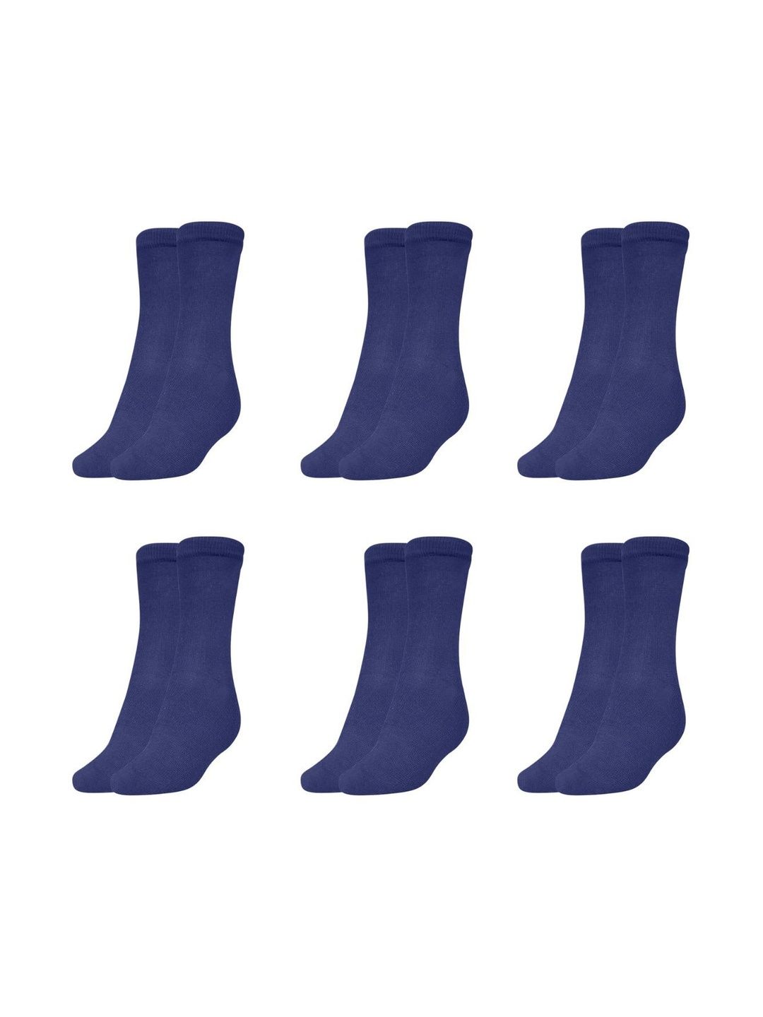 MUKHAKSH Men Pack Of 6 Pure Cotton Calf-Length Socks