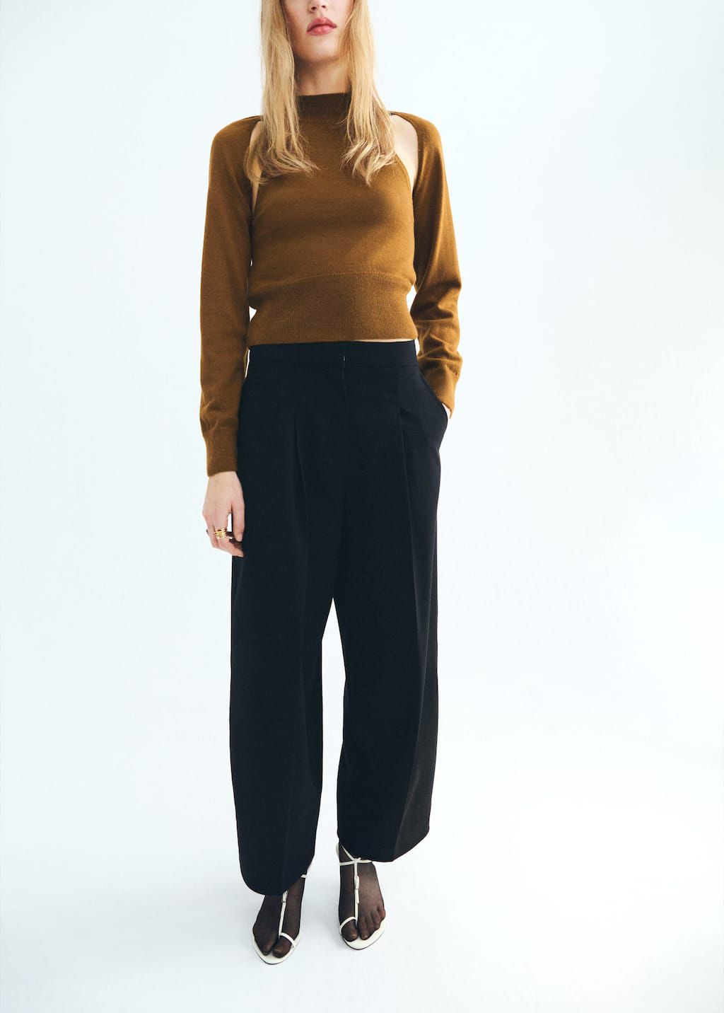 Knitted Top With Attached Shrug