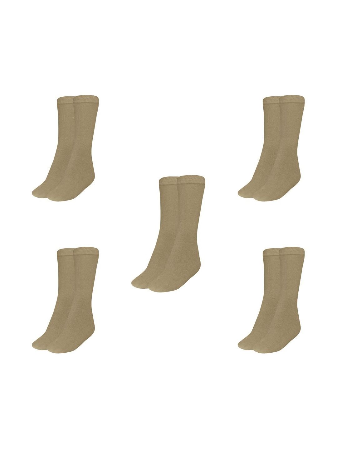 MUKHAKSH Men Pack Of 5 Pure Cotton Calf-Length Socks